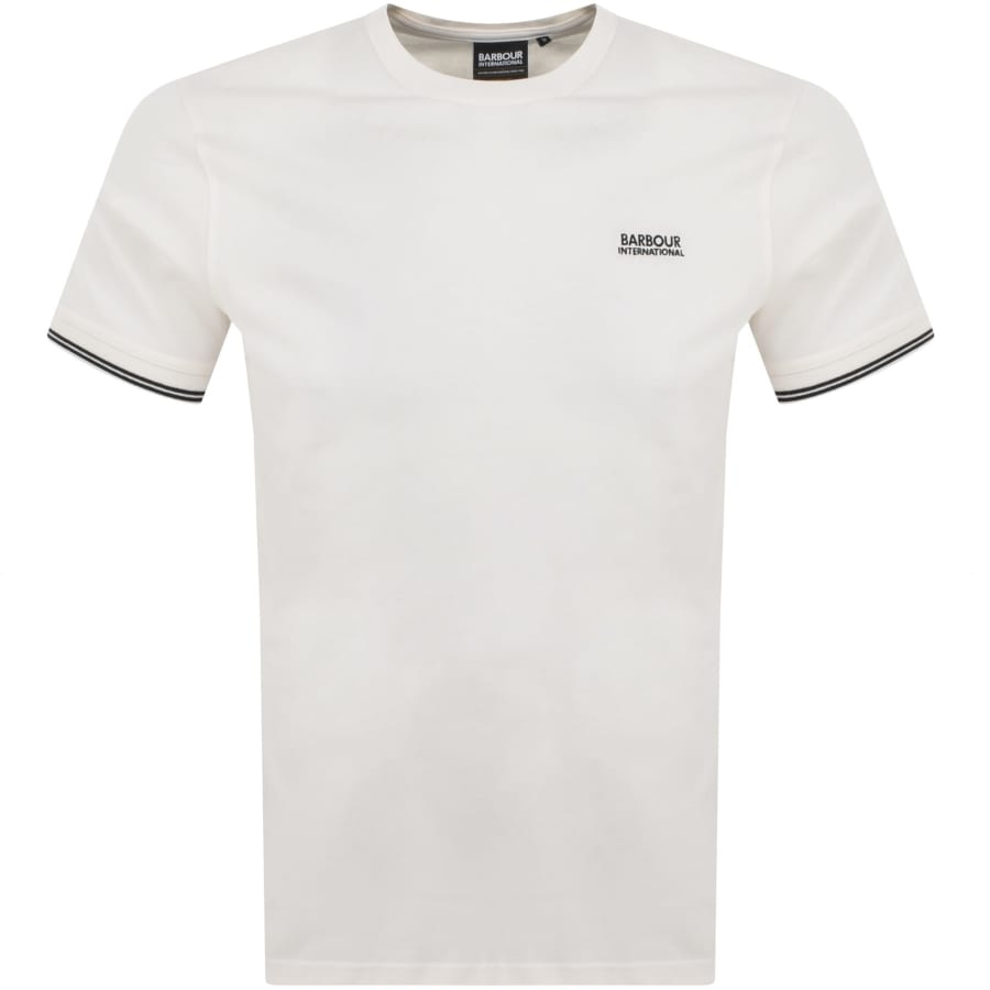 Barbour international white t shirt hot sale